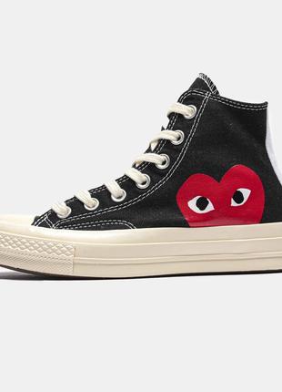 Стильні кросівки comme des garcons play x converse