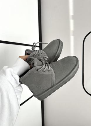 Зимние женские ботинки ugg neumel cool grey suede 💛