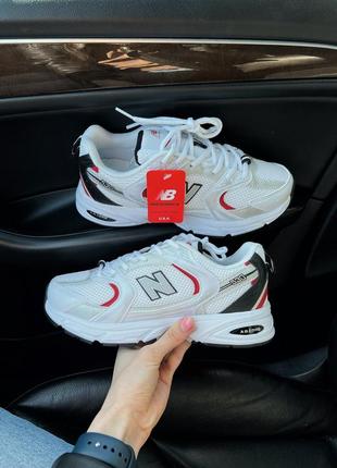 Женские кроссовки new balance 530 white/red