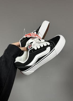 Кеди vans knu old skool black white premium 🧡