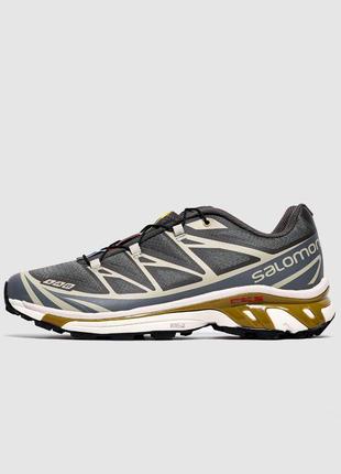 Кросівки salomon xt-6 beluga dull gold