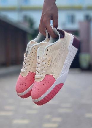 Кроссовки puma cali cream pink