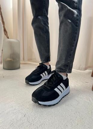 Женские кроссовки adidas retro e5 black/white