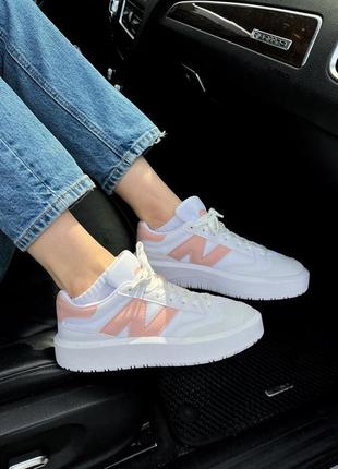 Женские кроссовки new balance ct302 white/pink