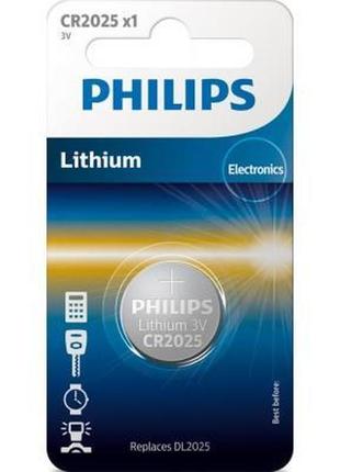 Батарейка philips cr2025 lithium * 1 (cr2025/01b)