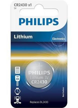 Батарейка philips cr2430 lithium * 1 (cr2430/00b)