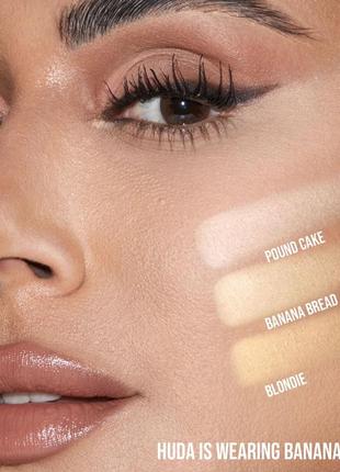 Розсипна пудра для фіксації макіяжу huda beauty easy bake loose powder - banana bread