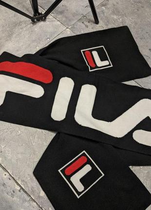 Fila шарф великий теплий логотип / шапка champion ralph lauren nike adidas stussy burberry barbour1 фото