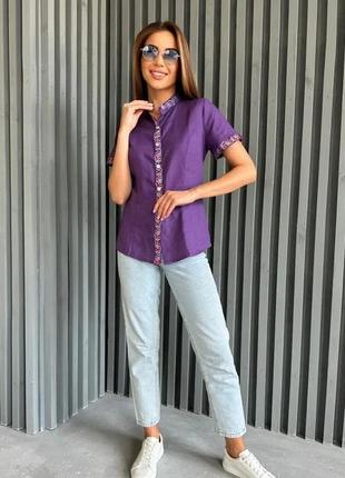 Жіночі сорочки issa plus wn20-527  s фіолетовий