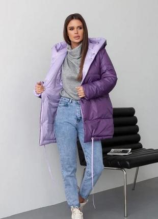 Жіночі куртки issa plus sa-31  s/m фіолетовий/бузковий