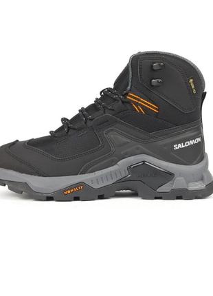 Salomon gtx gore-tex чорні на сірій