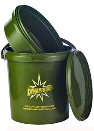 Відро для підгодовування carp bucket green 11 litre dynamite baits dy501