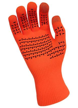 Водонепроницаемые перчатки dexshell thermfit gloves, размер m, оранжевого цвета.