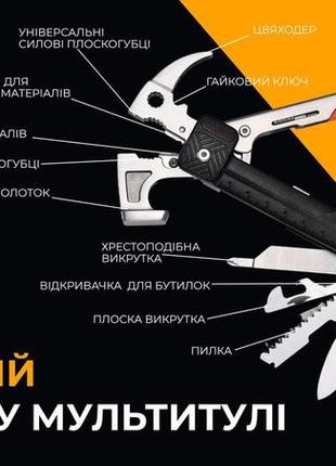 Мультиинструмент-молоток roxon h1, черный 8