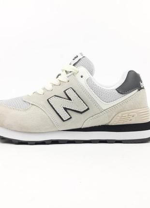 New balance 574 classic світло сірі (сіра пятка)