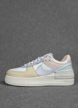 Nike air force 1 shadow білі з бежевим