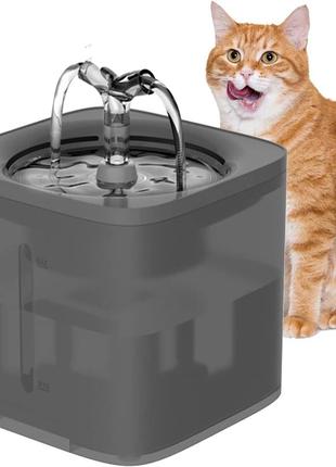 Pjddp фонтан для кошек, автоматический фонтан для домашних животных на 2 л, диспенсер для воды для кошек