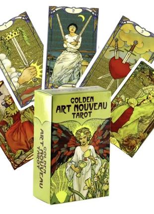 Мини золотое таро вейт ар нуво - mini golden art nouveau tarot.