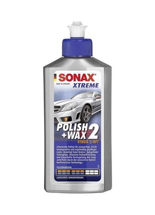 Полироль sonax xtreme polish wax 2 hybrid npt, с воском, 250 мл