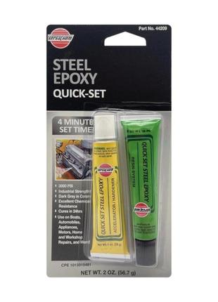 Епоксидний сталевий клей 4 хвилини versachem metal bond quick set steel epoxy 4 minute set time 56.7 г (44209)
