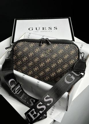 Сумка guess crossbody harmonic brown4 фото