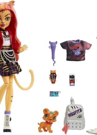 Лялька монстер хай торалей страйп з аксесуарами та шаблезубим тигром monster high toralei stripe оригінал