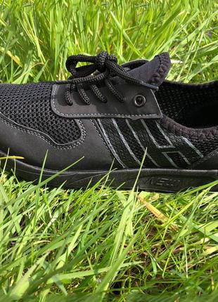 Чоловічі кросівки літо чорний 45 розмір. кросівки сітка сіточка чоловічі. колір: чорний9 фото