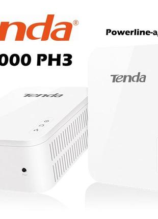 Комплект powerline-адаптеров tenda ph3 av1000 интернет через розетку