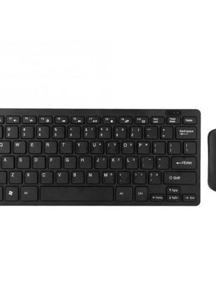 Клавіатура кeyboard к03 black з мишкою бездротова