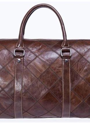 Дорожньо-спортивна сумка vintage 14752 коричнева
