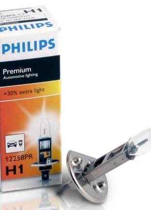 Галогенна лампа h1 55w 12v vision +30% philips (ps 12258 pr c1)