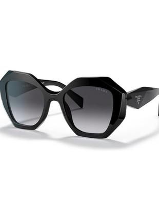 Сонцезахисні окуляри prada pr 16ws 1ab5d1 black plastic geometric sunglasses grey gradient lens1 фото