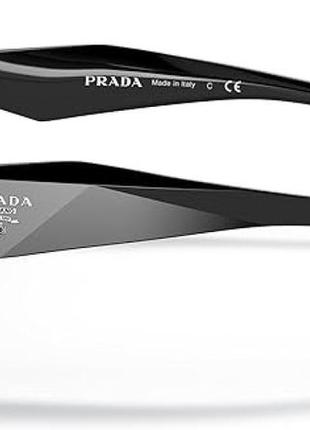 Сонцезахисні окуляри prada pr 16ws 1ab5d1 black plastic geometric sunglasses grey gradient lens3 фото