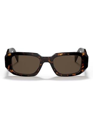 Сонцезахисні окуляри prada pr 17ws 2au8c1 tortoise plastic rectangle sunglasses brown lens2 фото