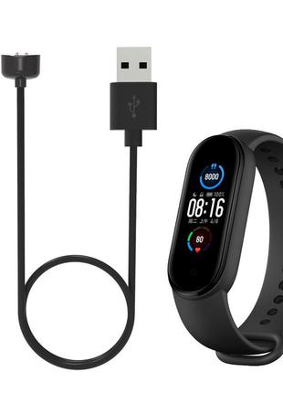 Кабель usb зарядний prime для фітнес-браслету xiaomi mi band 5, mi band 6, mi band 7, чорний