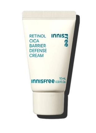 Innisfree retinol cica barrier defense cream 10ml крем із центелою та ретинолом