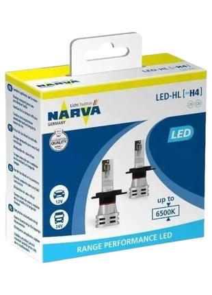 Автомобильные лед лампы h4 narva range performance led 6500k (180323000)