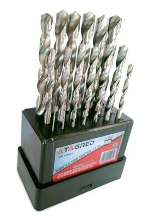 Набір свердл по металу tagred ta1027, 19 шт