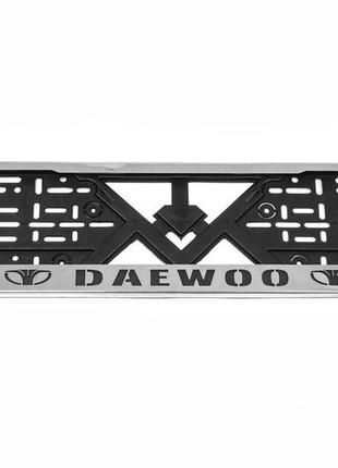 Рамка под номер хром daewoo (1 шт, нержавейка) для тюнинг daewoo