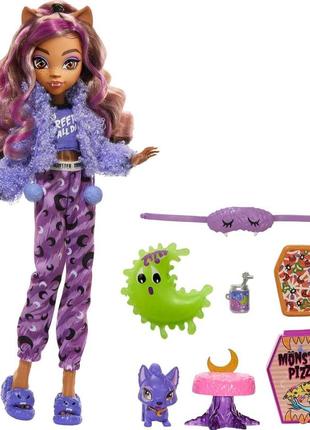 Лялька монстер хай клодін вульф піжамна вечірка monster high creepover party clawdeen wolf