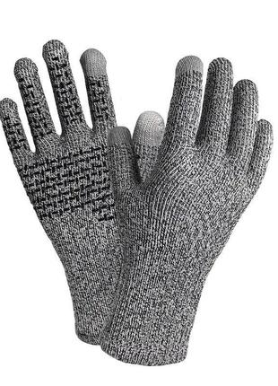Водонепроницаемые износостойкие перчатки dexshell techshield 2.0, размер l, серого цвета.