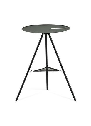 Розкладний стіл від naturehike, виготовлений з алюмінію, розмір l, чорний колір.