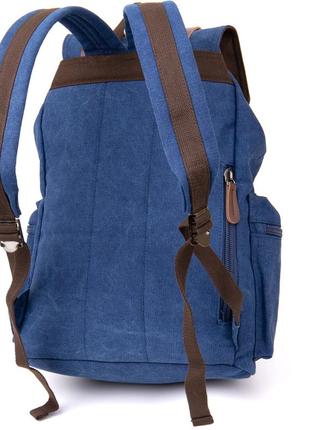 Рюкзак туристический текстильный унисекс vintage 20609 синий2 фото