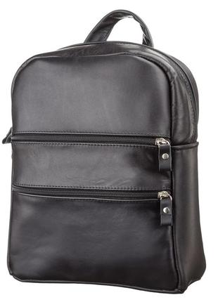 Жіночий рюкзак shvigel 15304 шкіряний чорний