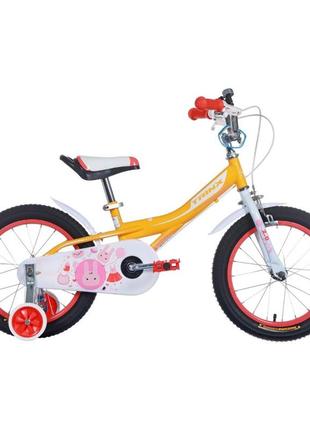 Дитячий велосипед 16" trinx princess 2.0 yellow-pink-white (10030150)