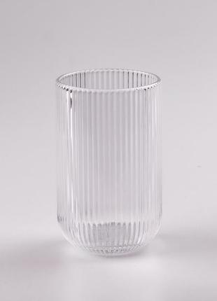 Ребристі склянки набір високих склянок 6 шт 400 мл