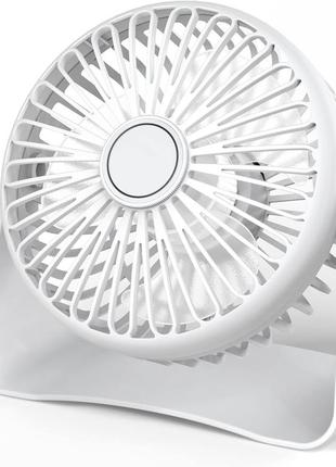 Портативний настільний вентилятор galros, настільний вентилятор з живленням від usb та обертанням на 360°
