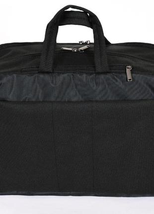 Легкая городская сумка-портфель черного цвета с отделением под ноутбук  для мужчин и женщин   000750