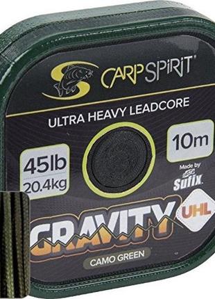 Лідкор carp spirit gravity uhl - ultra heavy lead core 10m, '20.4kg/45lb/camo green