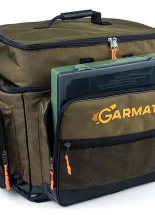Карповая сумка 2в1 garmata trofey с коробкой и отделением на 4 катушки, 80 л.